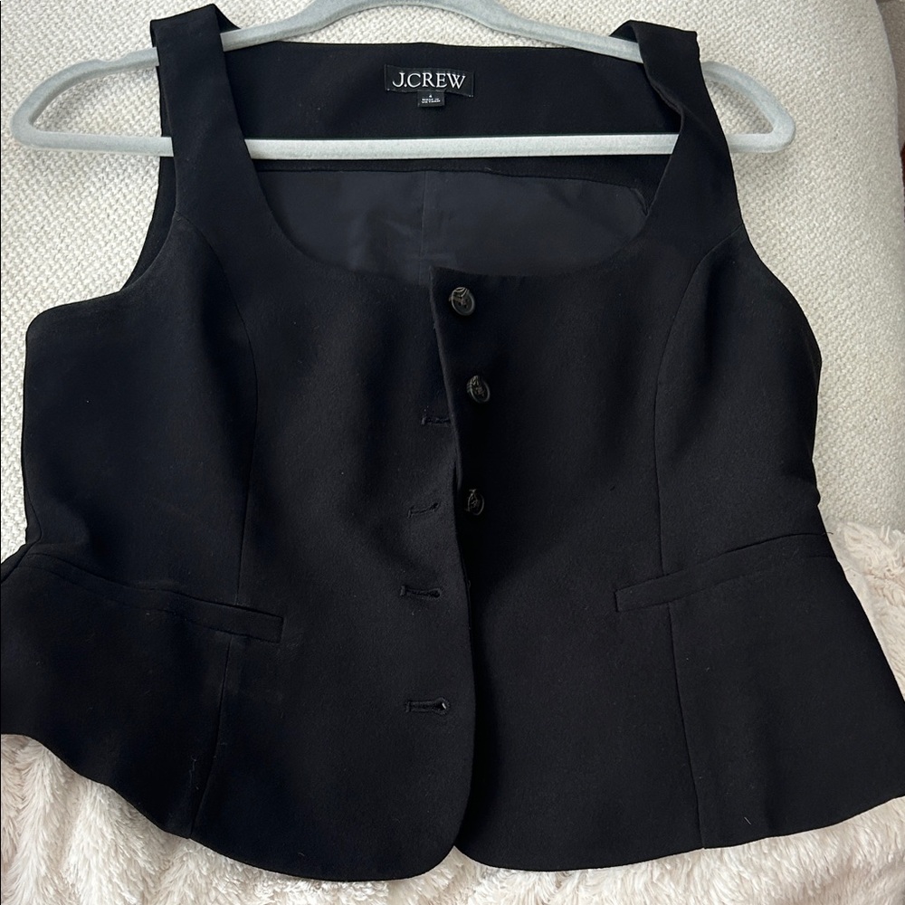 J.Crew Elegant Black Sleeveless Vest size 4